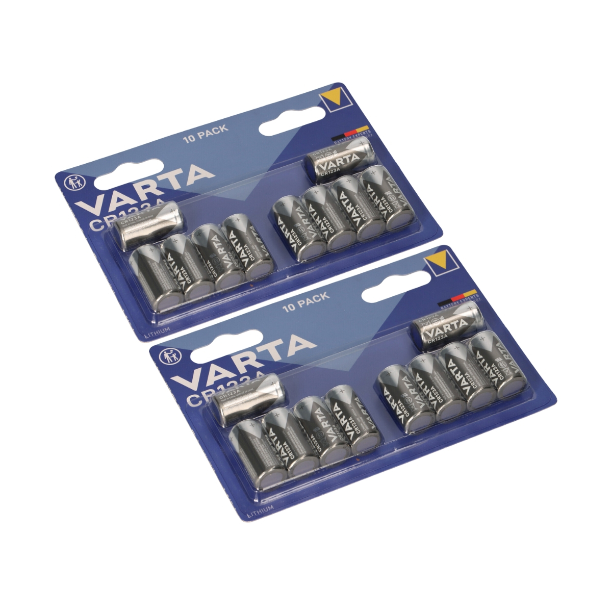 20x CR123A Varta Batterie Lithium 3V Photo Blister