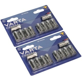 Varta Batterie Lithium CR123A 3V Photo Blister 20 Stück