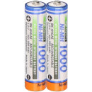 2x Panasonic AAA Micro Akku Ni-MH 1,2V 1000mAh