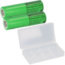 2x LG INR18650-MJ1 3,7V 3500mAh 10A unprotected flat Top...