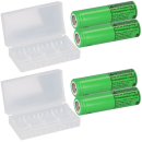 4x LG INR18650-MJ1 3,7V 3500mAh 10A unprotected flat Top...