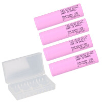 4x Samsung INR 18650 35E 3,7V 3500mAh + Akku Schutzbox 1