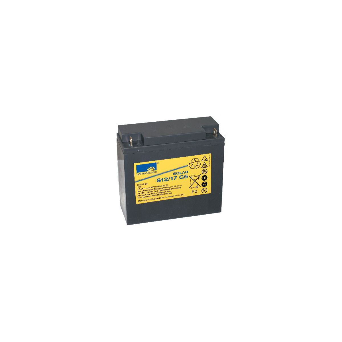 Sonnenschein Blei-Akku Solar S12V/17AHG5 Pb 12V / 17Ah