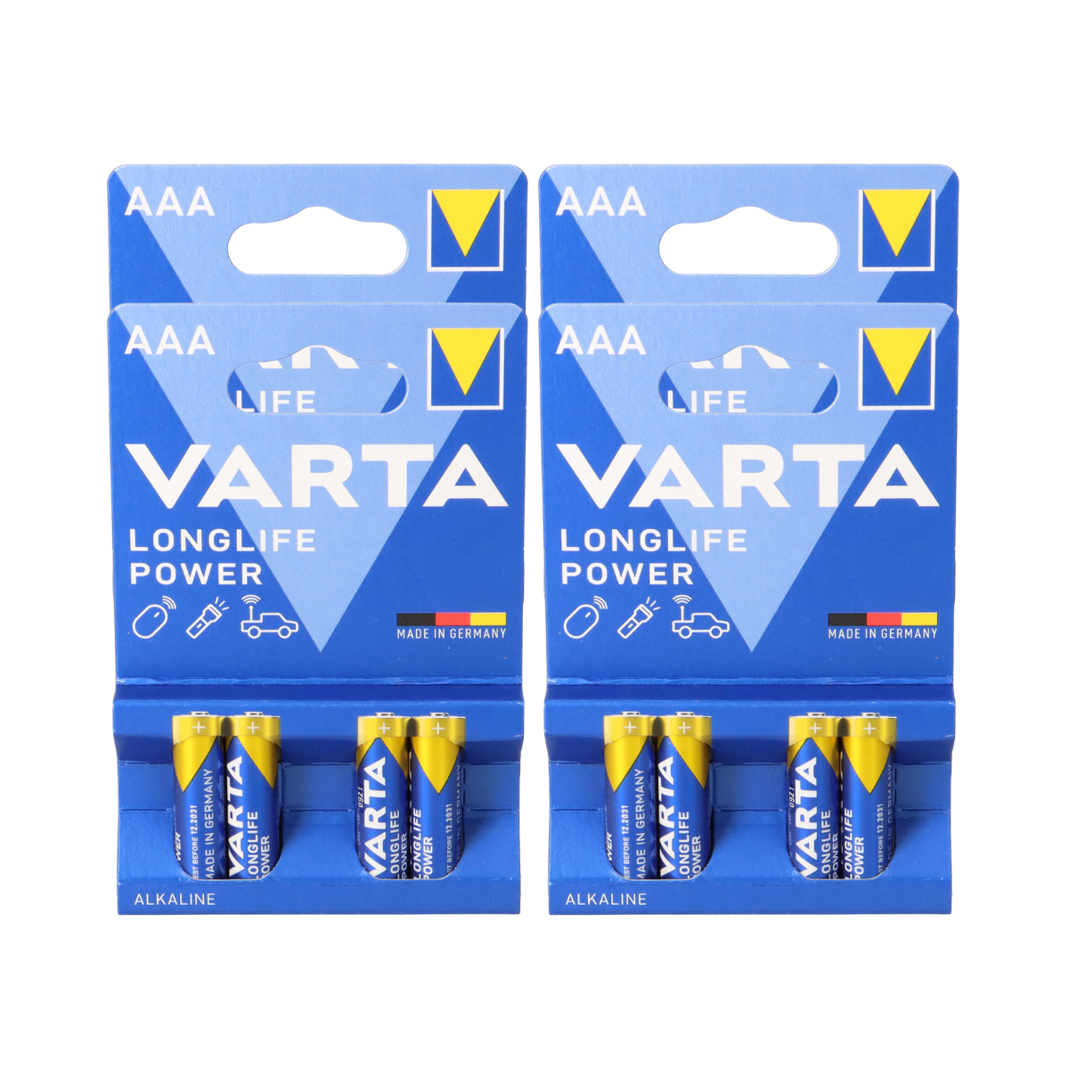 16x Varta 4903 Longlife Power AAA Micro Batterie im 4er Blister