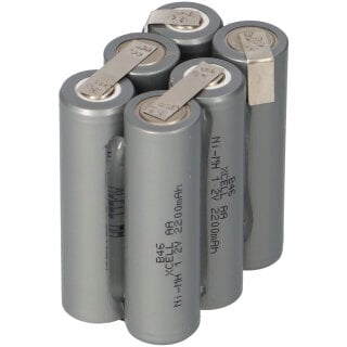 Akkupack 7,2V 2200mAh Mignon Industrie-Akkus NiMH mit Lötfahne FlatTop