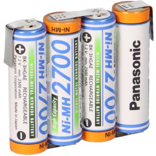 Panasonic Akkupack 4,8V 2700mAh F1x4 Zelle HR-3U LF Z-Form