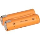 Akkupack 2,4V 1500mAh Panasonic Spezial Industrie Akku AA Mignon Reihe mit Lötfahne