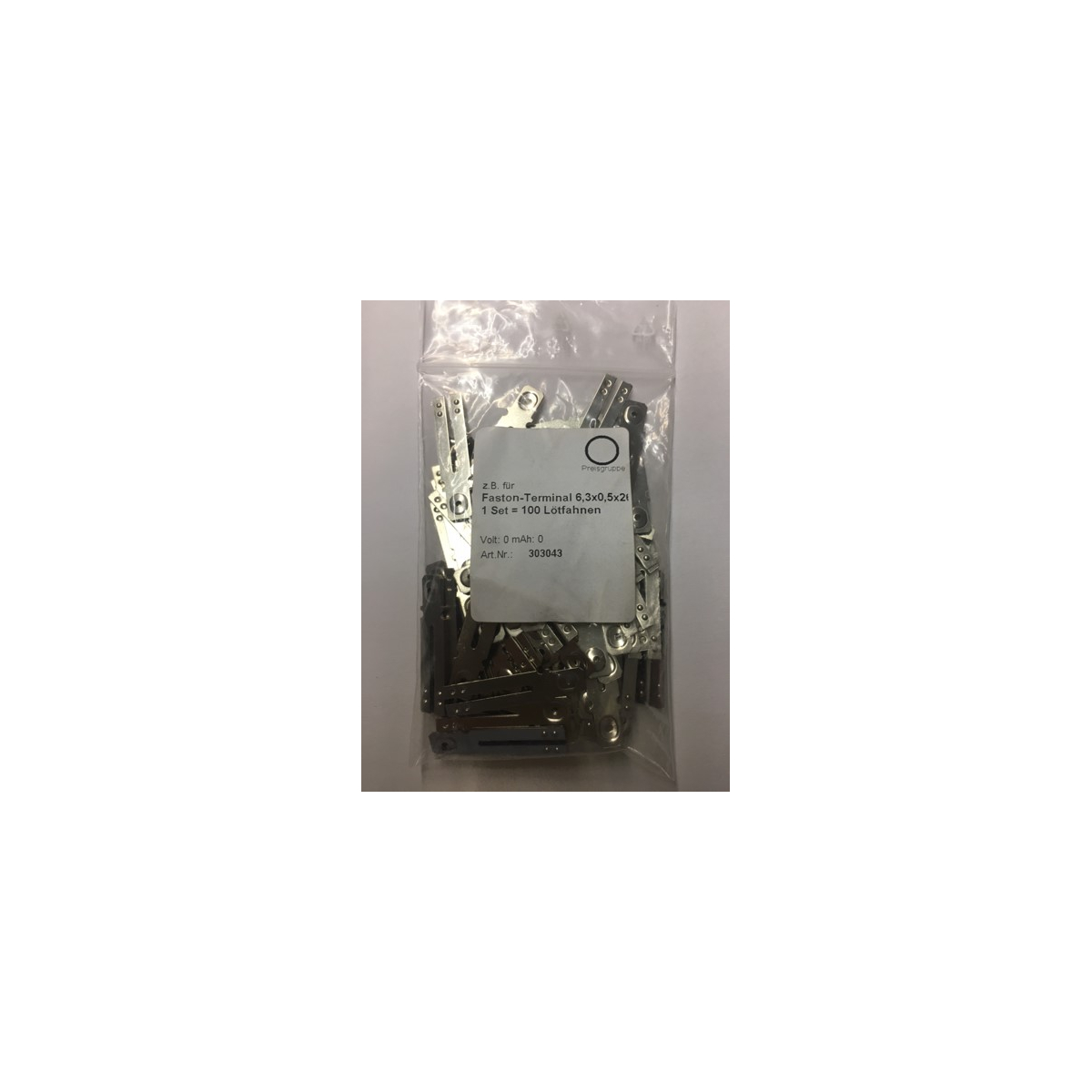 Faston 6,3mm Stecker 100 Stück