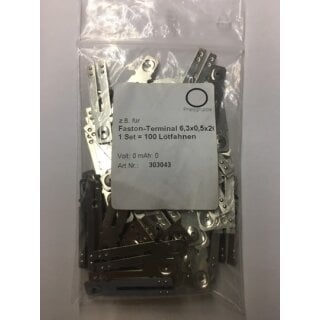 Faston 6,3mm Stecker 100 Stück