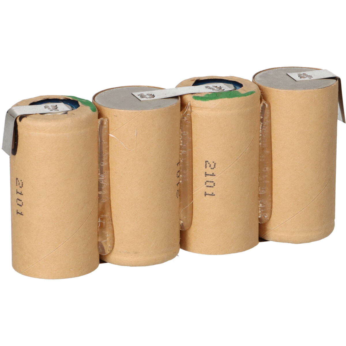 4er Reihe Akku Sub-C 3000mAh 4,8V NiMH mit Lötfahne im Pappmantel