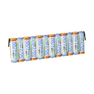 12er Reihe Panasonic Akkupack 14,4V 2700mAh F1x12 Zelle AA HR-3U LF Z-Form