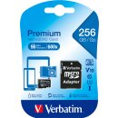 Verbatim microSDXC Card 256GB, Premium, Class 10, U1