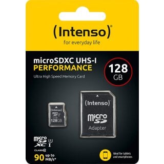 Intenso microSDXC Card 128GB, Performance, Class 10, U1