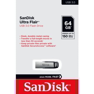 SanDisk USB 3.0 Stick 64GB, Ultra Flair