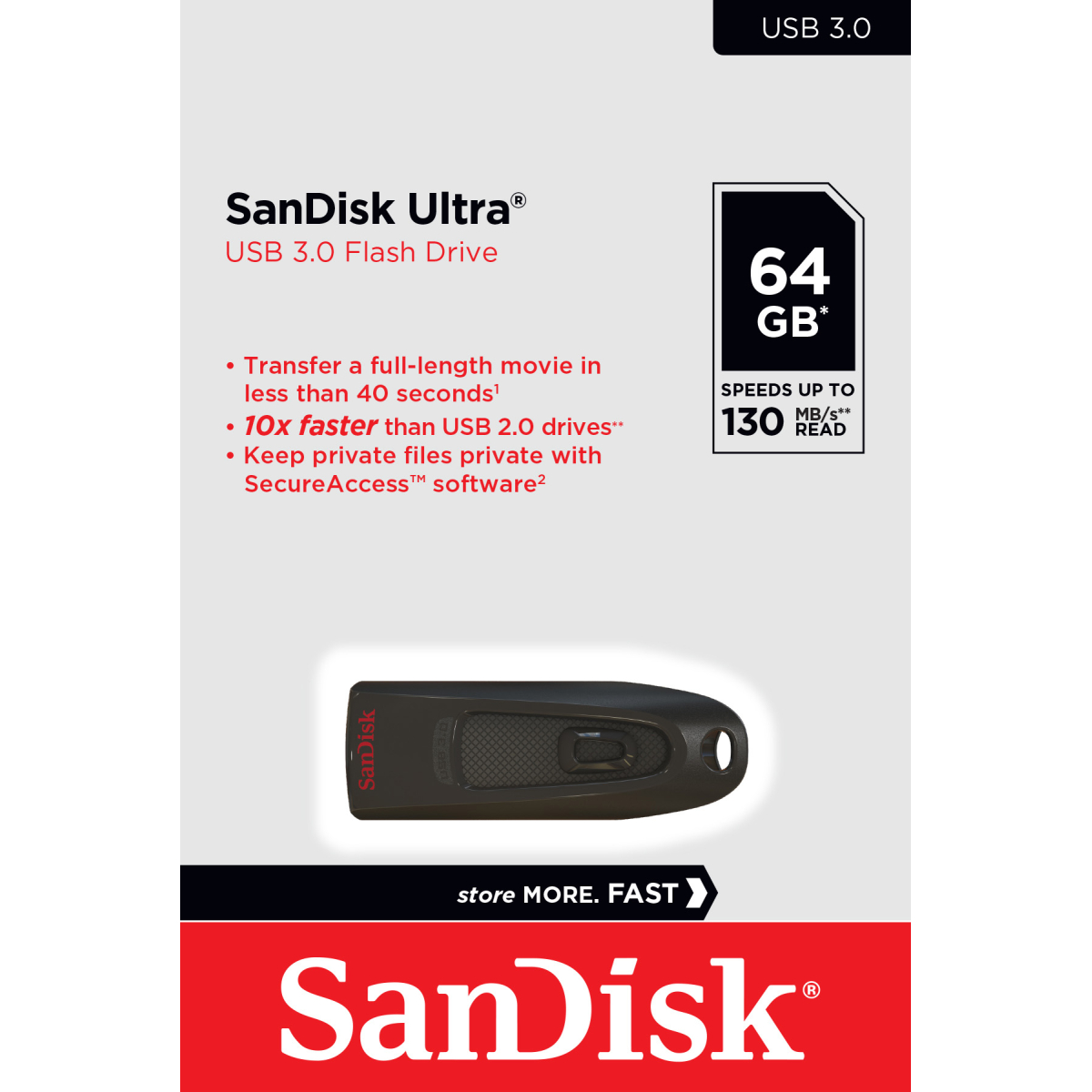 SanDisk USB 3.0 Stick 64GB, Ultra