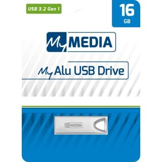 MyMedia USB 3.2 Stick 16GB, Typ-A, My Alu, silber