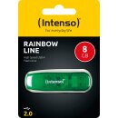 Intenso USB 2.0 Stick  8GB, Rainbow Line, grün