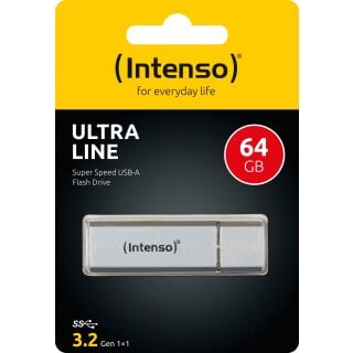 Intenso USB 3.2 Stick 64GB, Ultra Line, silber