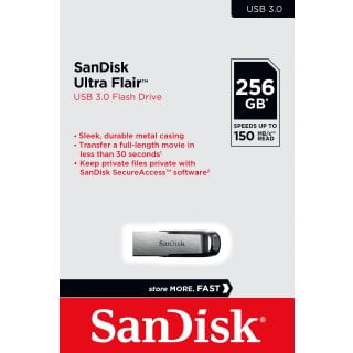 SanDisk USB 3.0 Stick 256GB, Ultra Flair