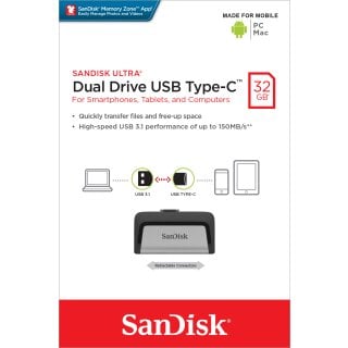 SanDisk USB 3.1 OTG Stick 32GB, Ultra Dual Drive