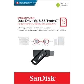 SanDisk USB 3.1 OTG Stick 32GB, Ultra Dual Go