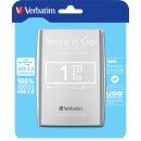 Verbatim Festplatte 1TB, USB 3.0, 6.35cm (2.5), silber