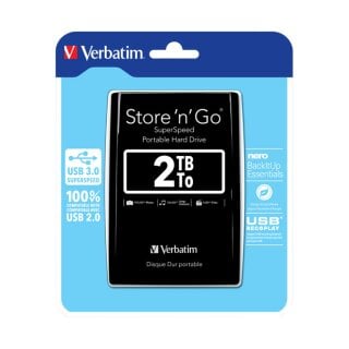 Verbatim Festplatte 2TB, USB 3.0, 6.35cm (2.5), schwarz