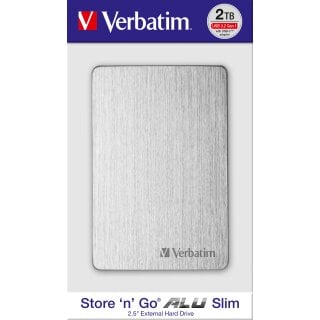 Verbatim Festplatte 2TB USB 3.2, A-C, 6.35cm (2.5), silber