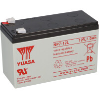Yuasa Blei-Akku NP7-12L Pb 12V 7Ah VdS, Faston 6,3mm 1
