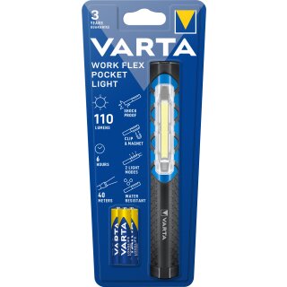 Varta LED Taschenlampe Work Flex Line, Pocket Light