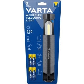 Varta LED Taschenlampe Work Flex Line, Telescope Light