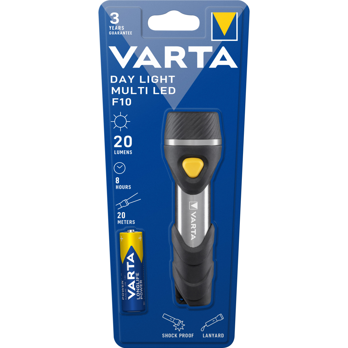 Varta LED Taschenlampe Day Light, Multi LED F10