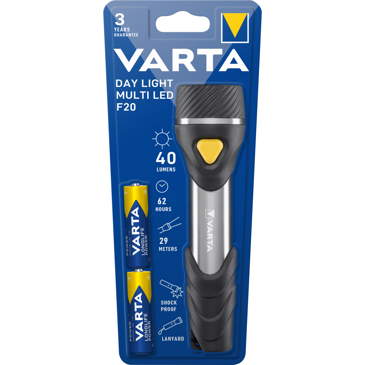 Varta LED Taschenlampe Day Light, Multi LED F20