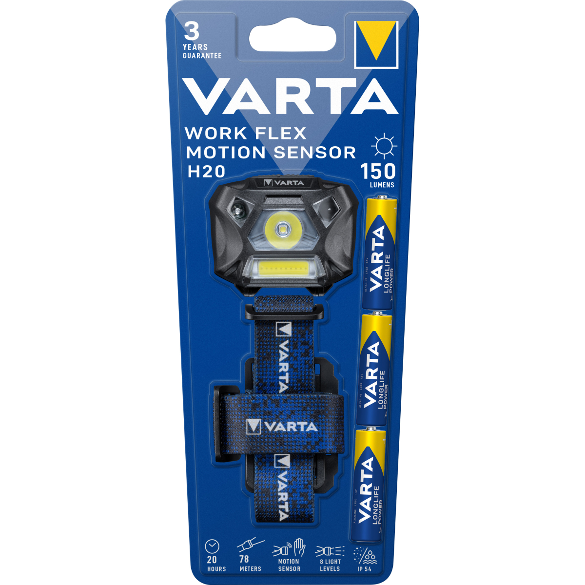 Varta LED Taschenlampe Work Flex Line, Motion Sensor