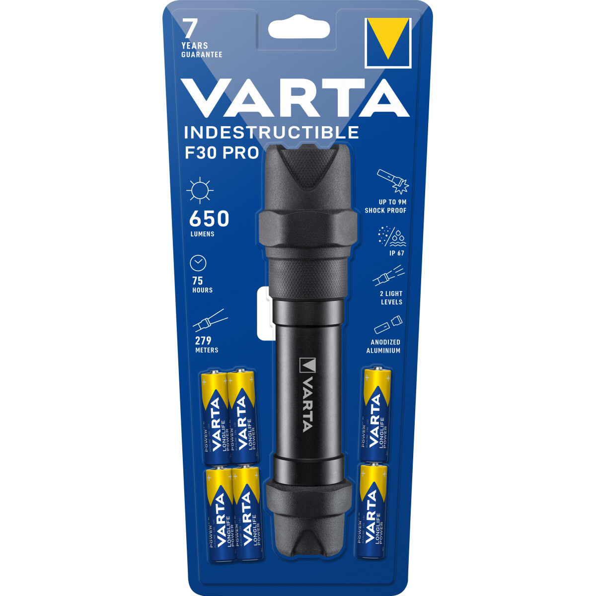 Varta LED Taschenlampe Indestructible, F30 Pro