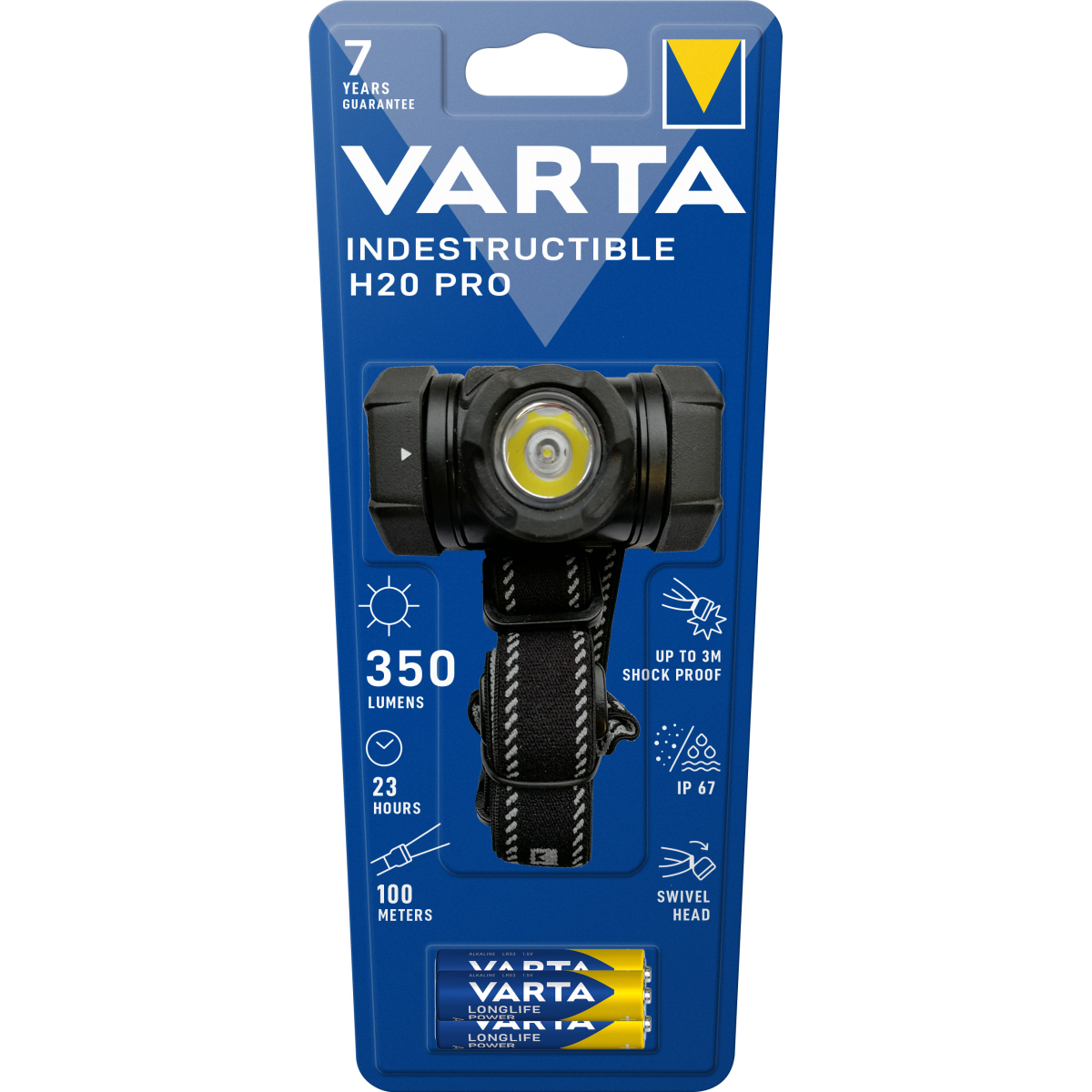 Varta LED Taschenlampe Indestructible, H20 Pro