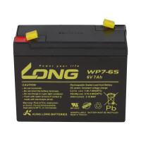 Kung Long WP7-6S 6V 7Ah AGM Bleiakku F1 4,8mm 3