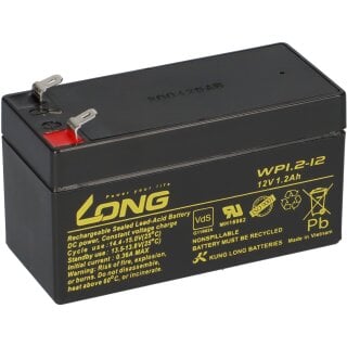 Kung Long WP1.2-12 12V 1,2Ah AGM Batterie Blei wartungsfrei VdS battery Gel