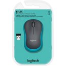 Logitech Maus M185, Wireless, blau