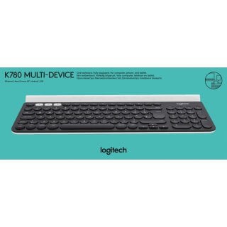 Tastatur K780, Wireless, Unifying, Bluetooth, schwarz