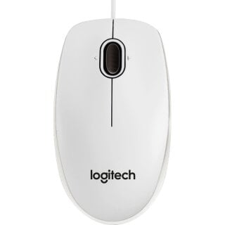 Logitech Maus B100, USB, weiss