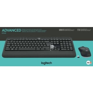 Logitech Tastatur/Maus Set MK540, Wireless, Unifying, schwarz