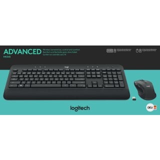 Logitech Tastatur/Maus Set MK545, Wireless, Unifying, schwarz