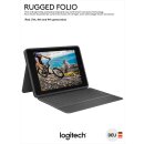 Logitech Tastatur Rugged Folio, Smart Connector, grafit