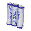 3er Reihe Lotfahne AA Mignon 3,6V 2700mAh Hochstrom-, Schnelladefähig F1x3 XCell