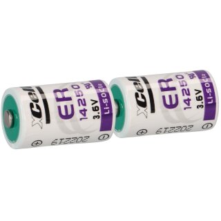 2x XCell Lithium 3,6V Batterie ER14250 1/2AA Zelle