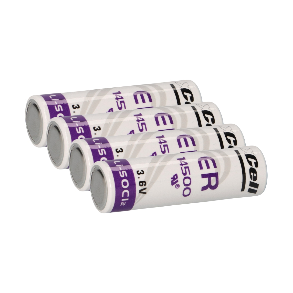 4x XCell Lithium 3,6V Batterie ER14500 AA Zelle 3,6V 2600mAh