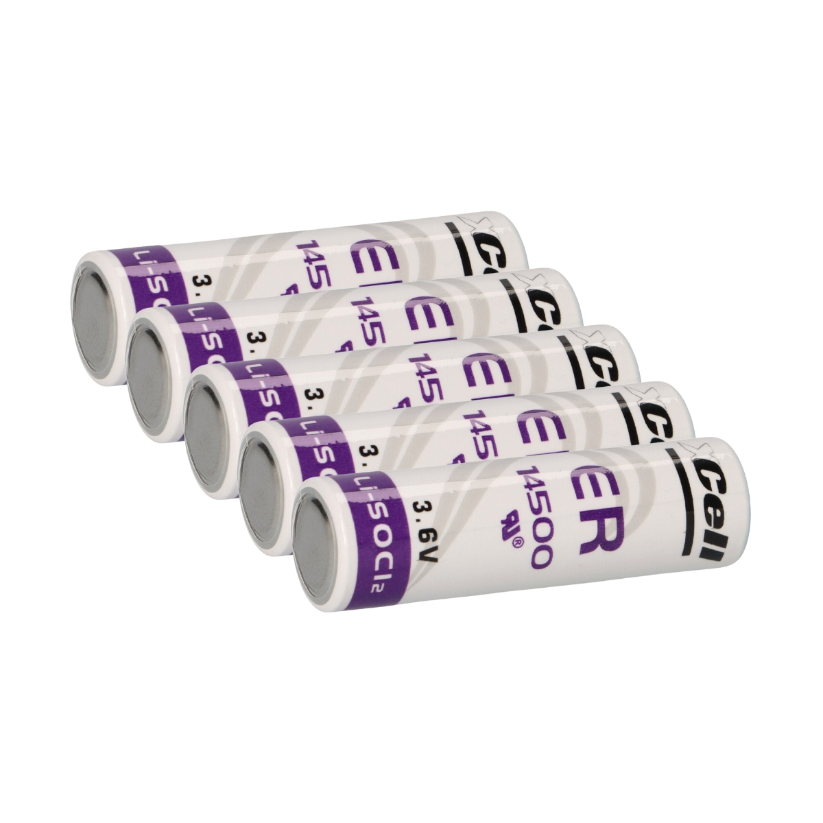 5x XCell Lithium 3,6V Batterie ER14500 AA Zelle 3,6V 2600mAh