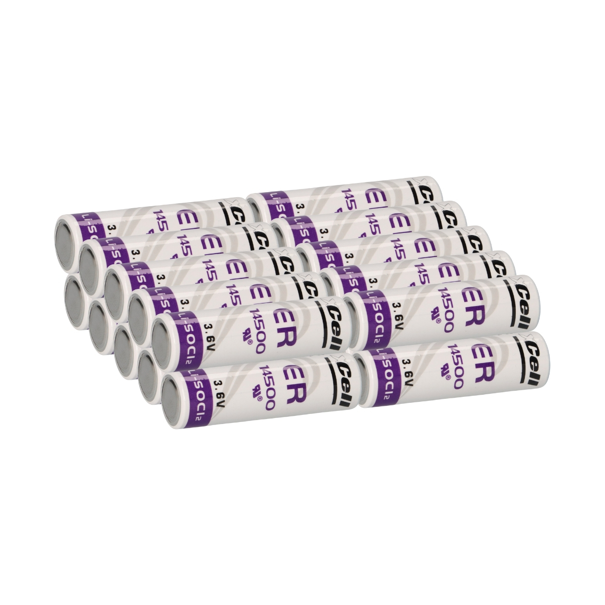 20x XCell Lithium 3,6V Batterie ER14500 AA Zelle 3,6V 2,6Ah