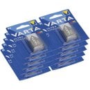 10x 1er Blister Varta Professional Lithium Batterie 9V-Block